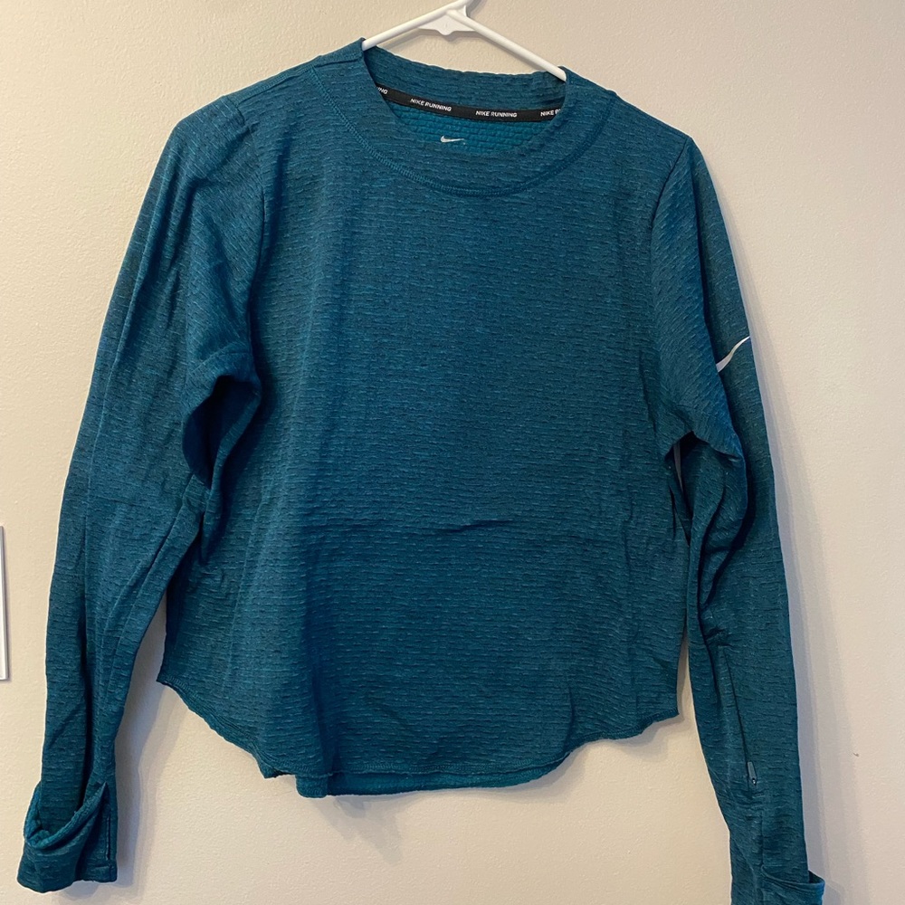 Nike Long Sleeve Running Top Teal Sz small